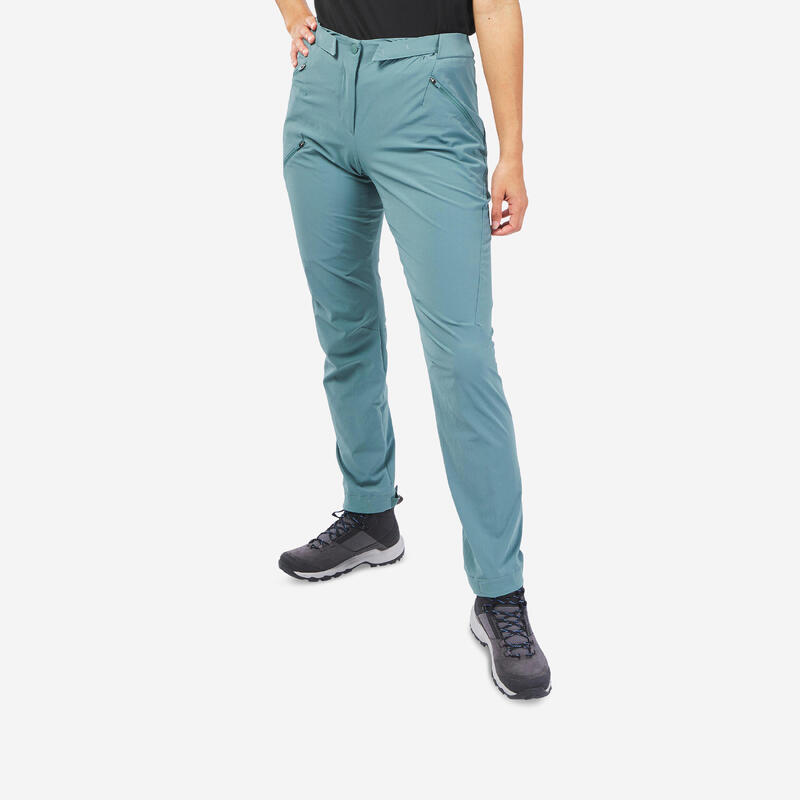 Pantalon de randonnée montagne - MH500 - vert - Femme