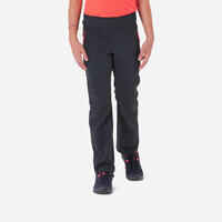 Kids’ softshell hiking trousers, 7-15 years, MH500 - Grey/Black