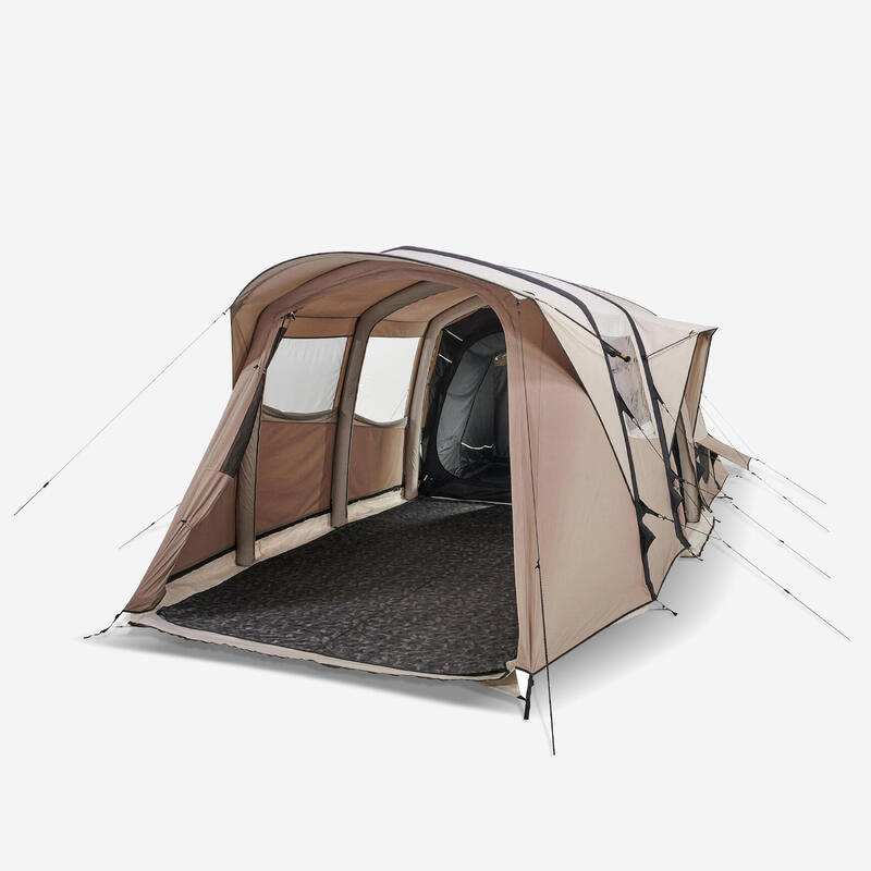 Cort structură gonflabilă camping AirSeconds 6.3 Polibumbac 6 Persoane 3 Camere