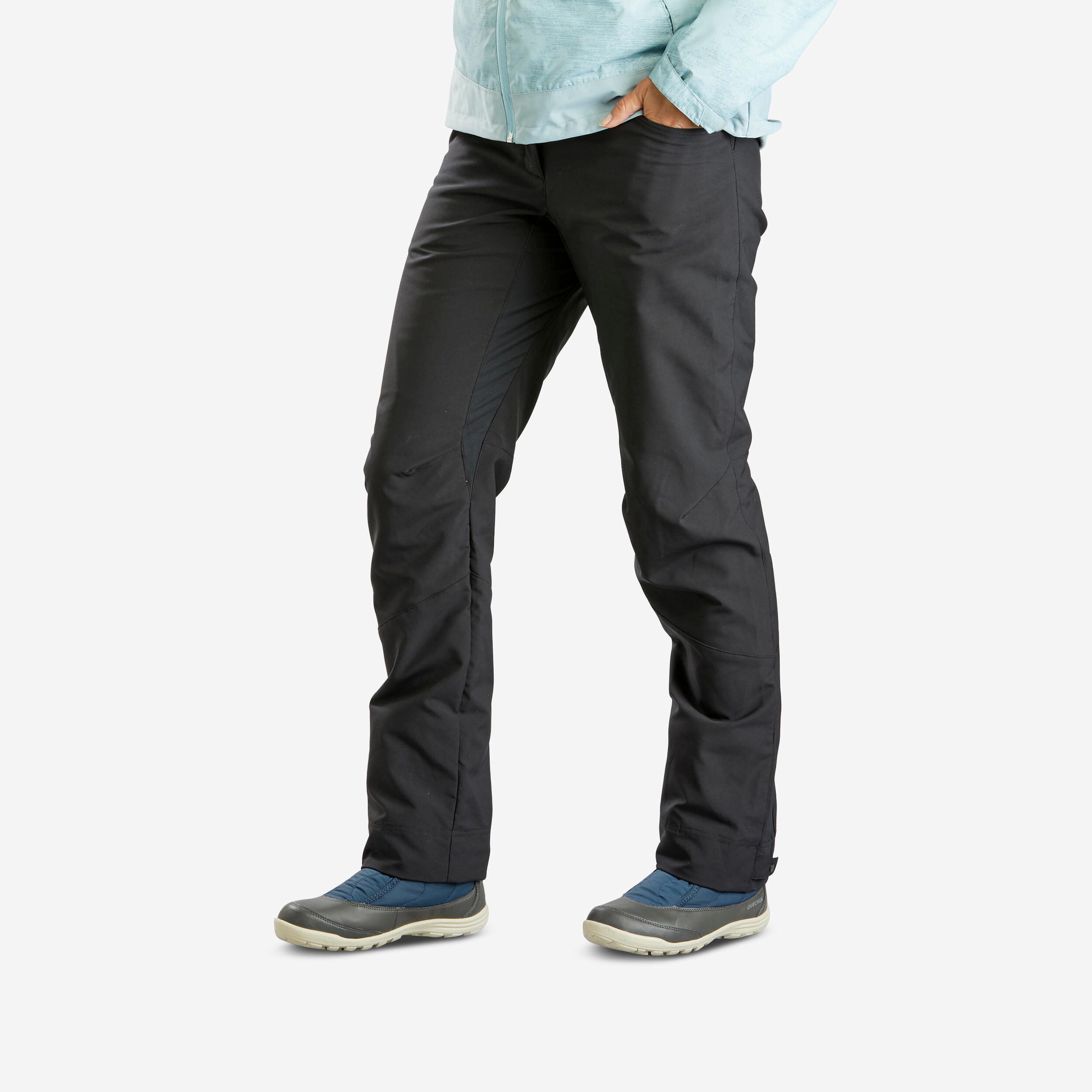 QUECHUA Dámske hrejivé a vodoodpudivé turistické nohavice SH500 L W33 L31