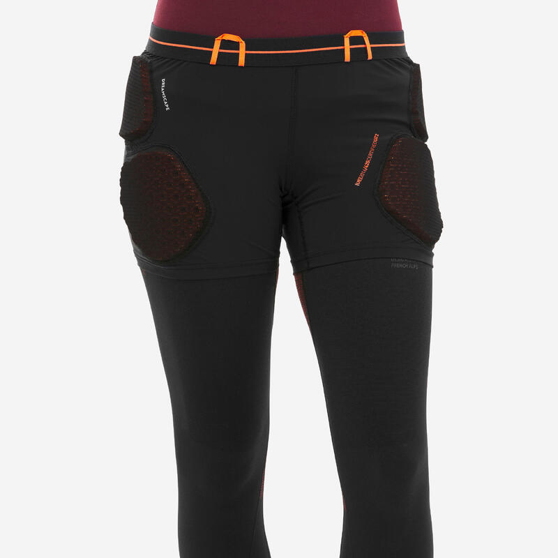 Short de protection de ski et snowboard femme - DSH 500 Noir