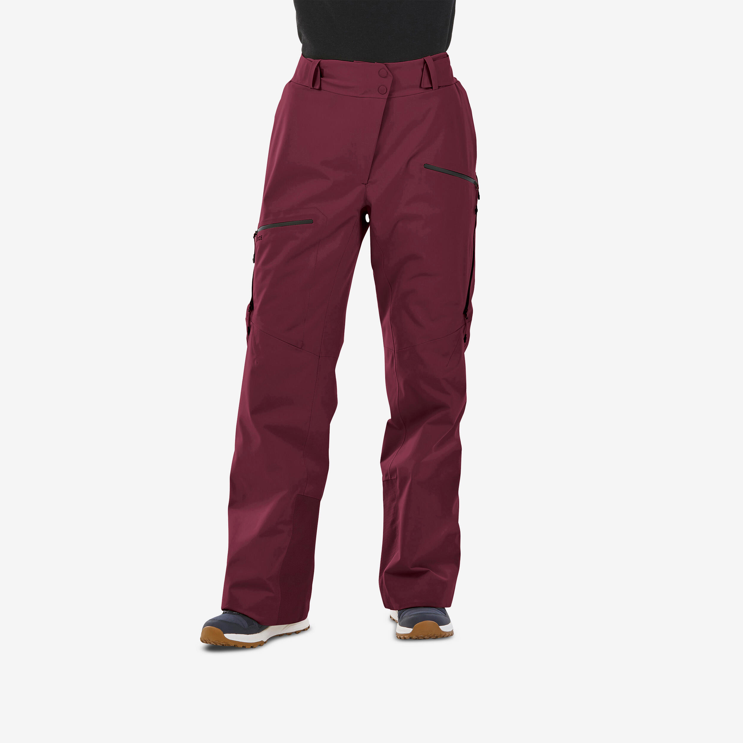 Women's ski trousers - FR100 - Burgundy 1/9