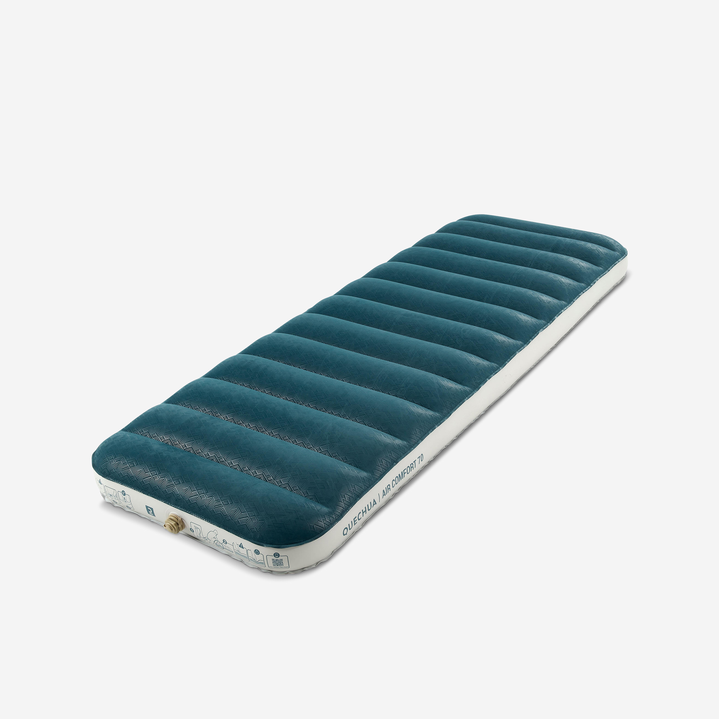Matelas gonflable de camping 1 personne, 200x70cm, air comfort - Camping - Bivouac - Quechua- Clubs - Entreprises - Collectivités - Associations