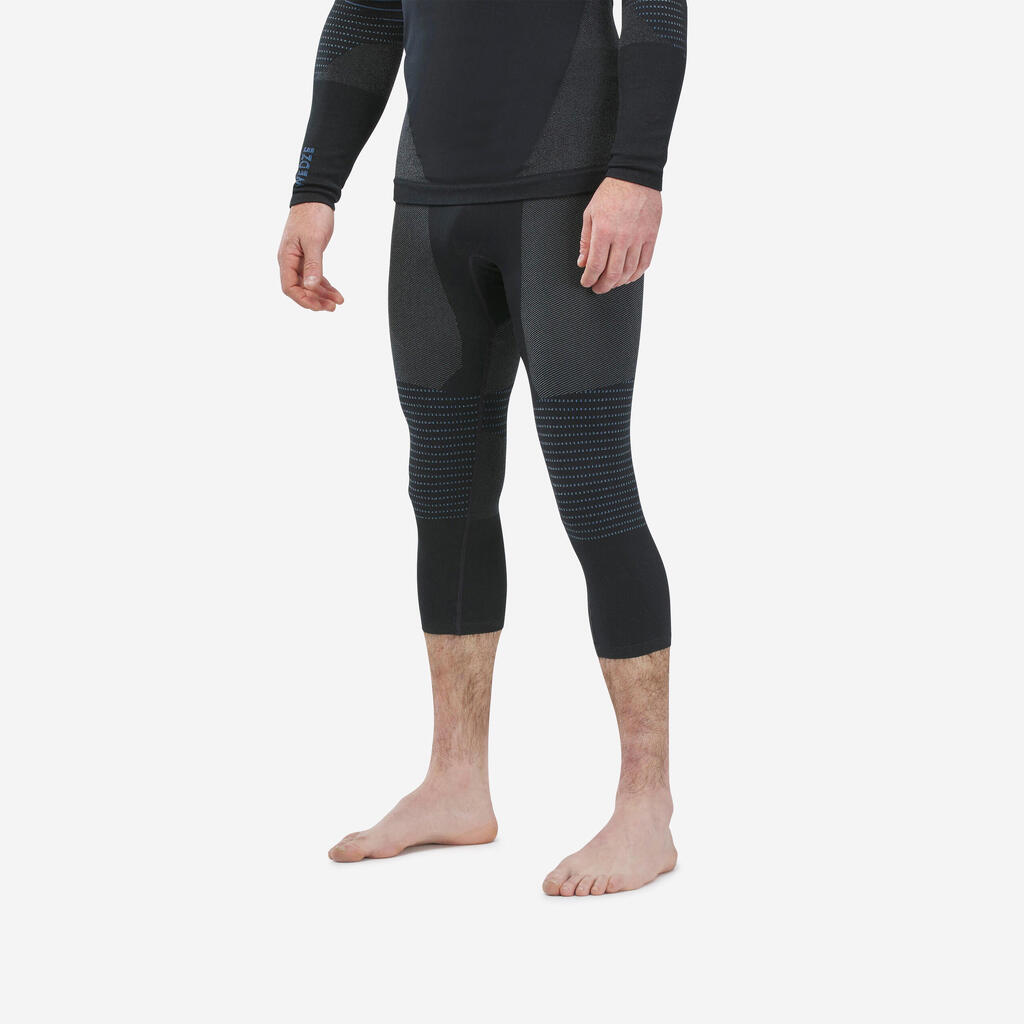 Men's Seamless Ski Base Layer Bottom - BL 980 - Blue