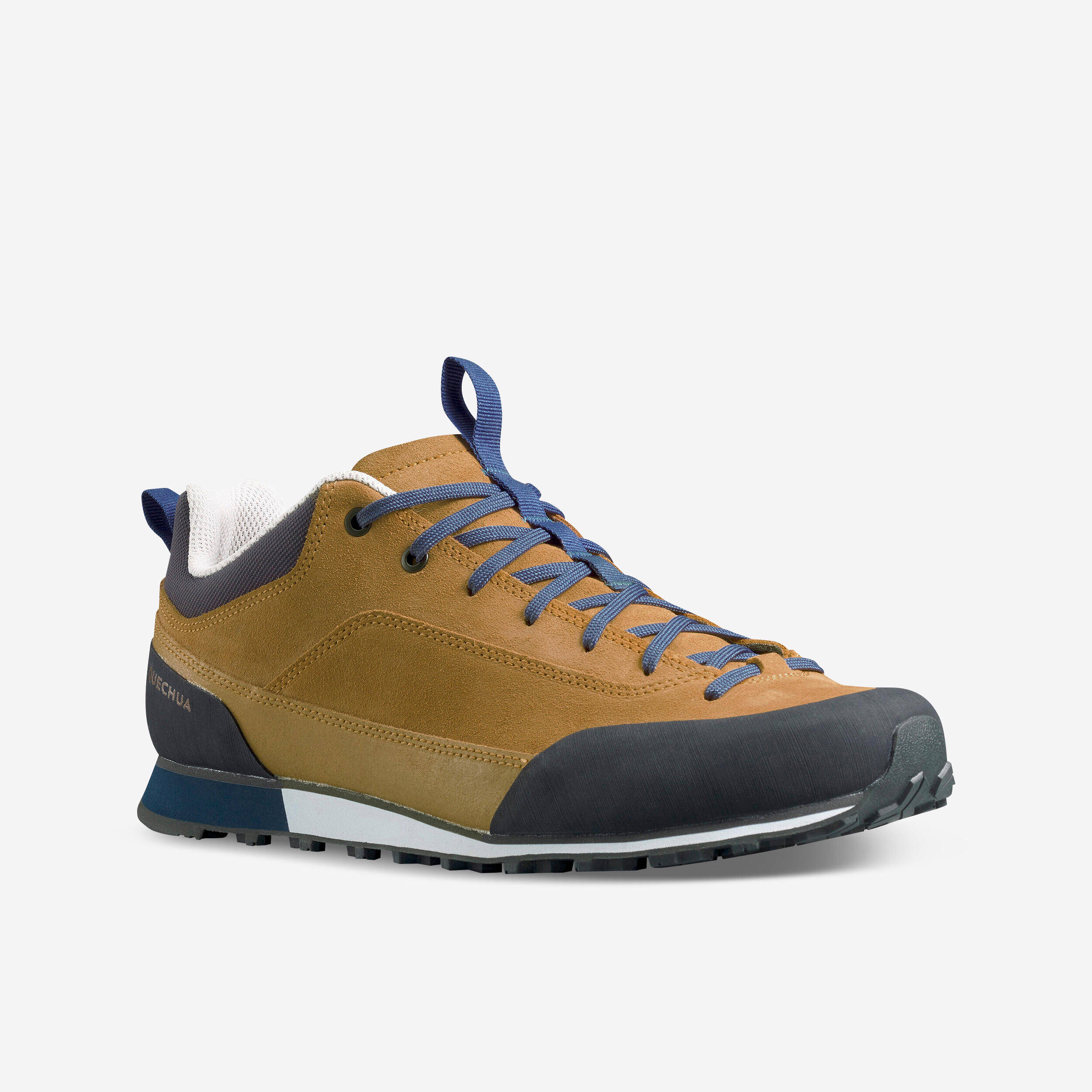 Men Low Ankle Leather Hiking Shoes with Built-in Socks - NH500 -  2