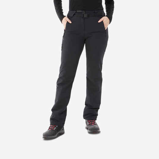 Pantalón cálido y perlante para el senderismo y la nieve - SH500 X-WARM - Tejido stretch - Mujer 