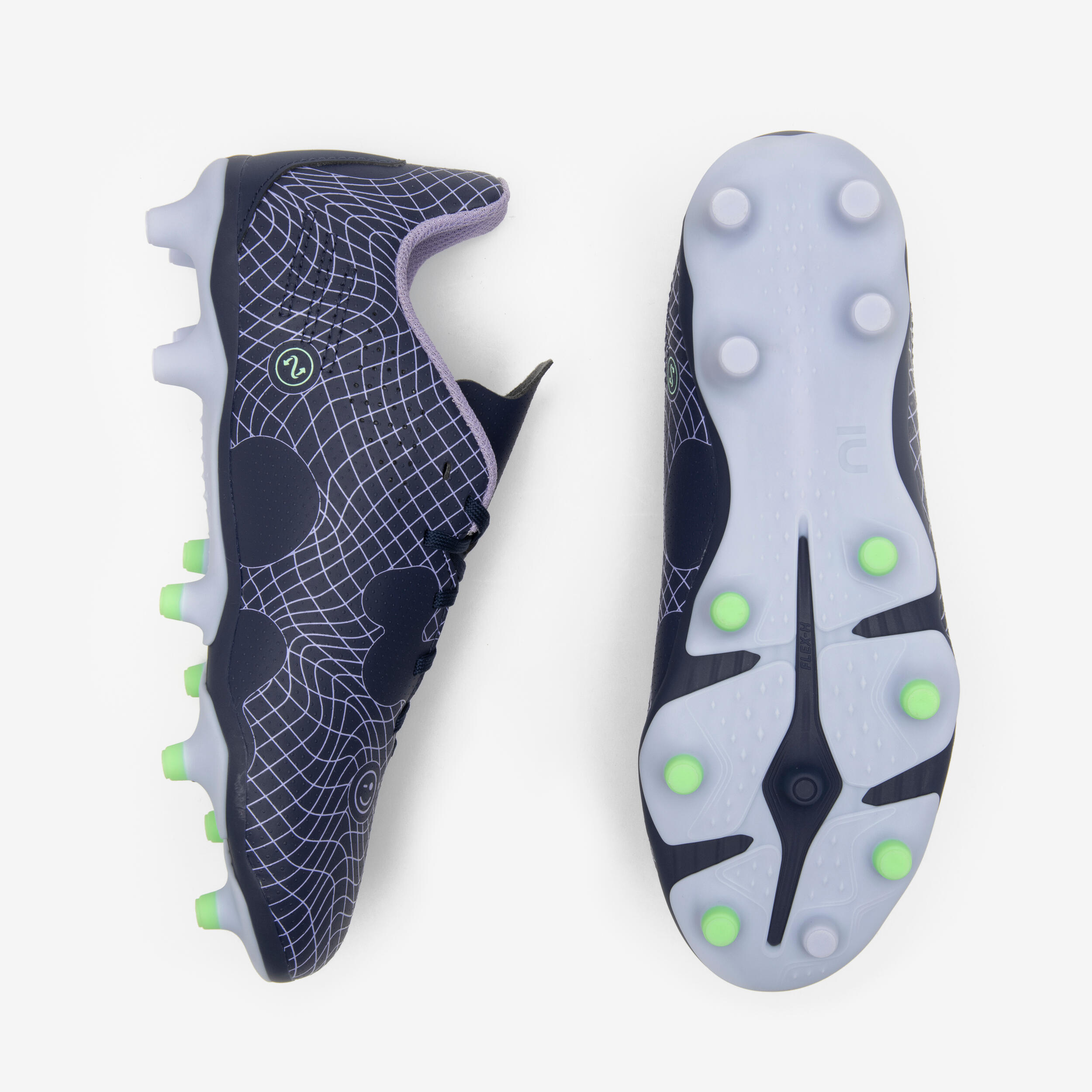 Kids' Lace-Up Soccer Cleats – Viralto I FG Nebula - KIPSTA