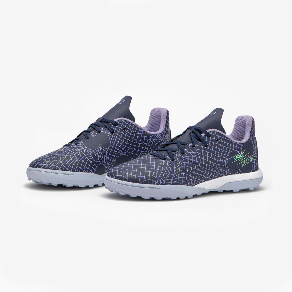 Chaussures de football enfant a lacets viralto i turf tf violet