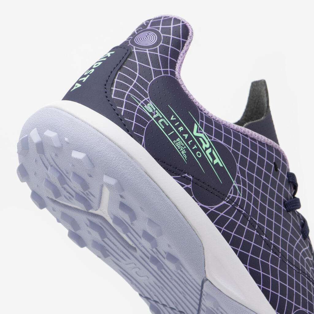 Chaussures de football enfant a lacets viralto i turf tf violet