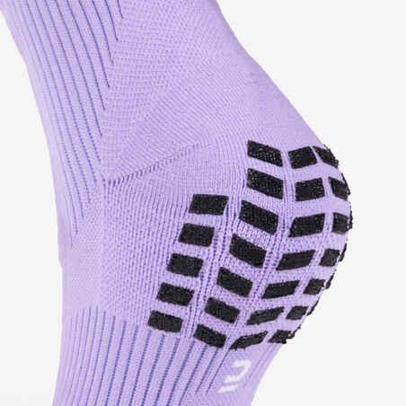Suaugusiųjų ilgos neslystančios futbolo kojinės „Viralto II“, rausvai violetinės