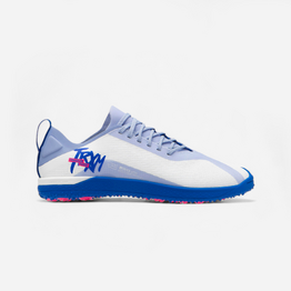 CHAUSSURES DE FOOTBALL TRAXIUM EDGE TURF .TF BLANC BLEU