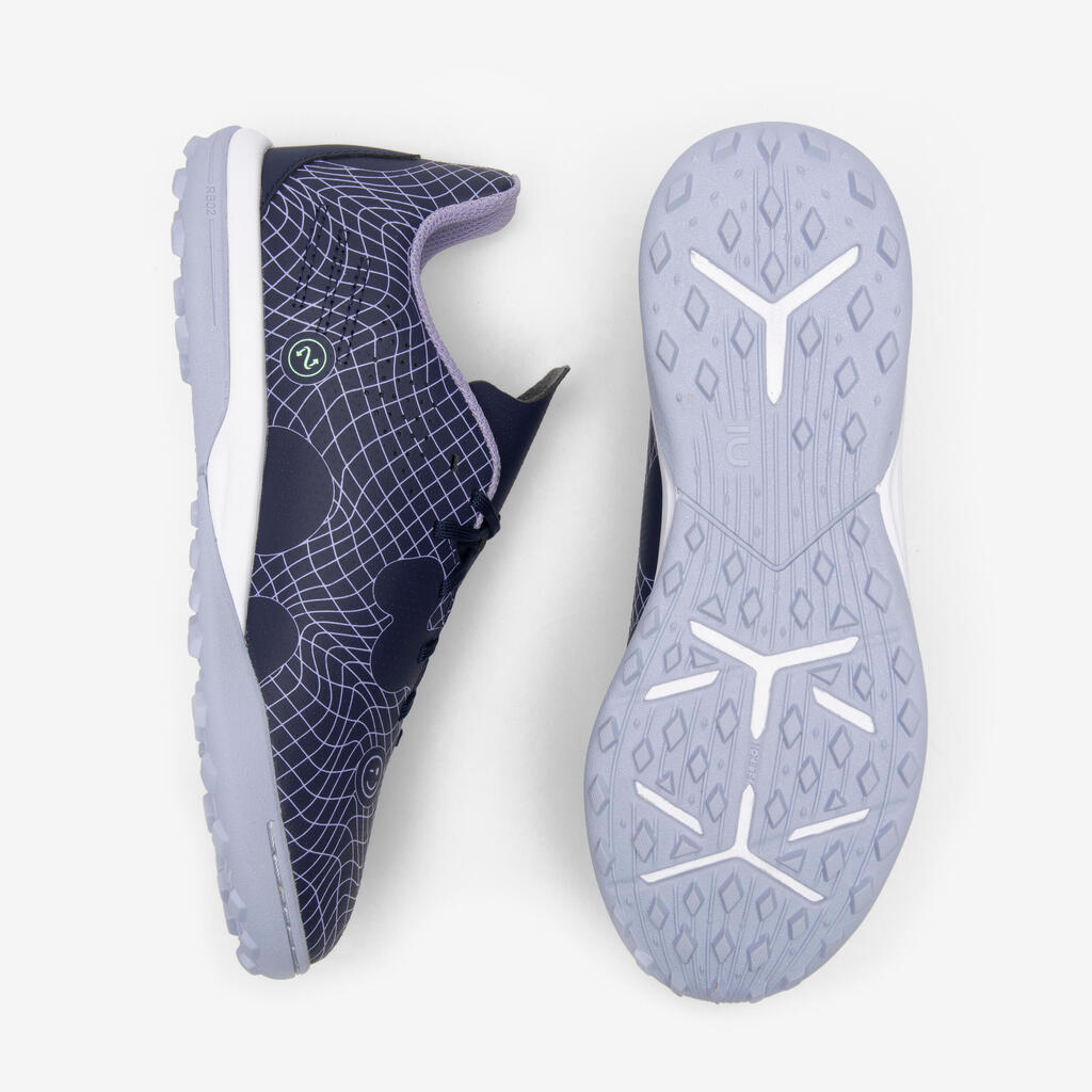 Chaussures de football enfant a lacets viralto i turf tf violet