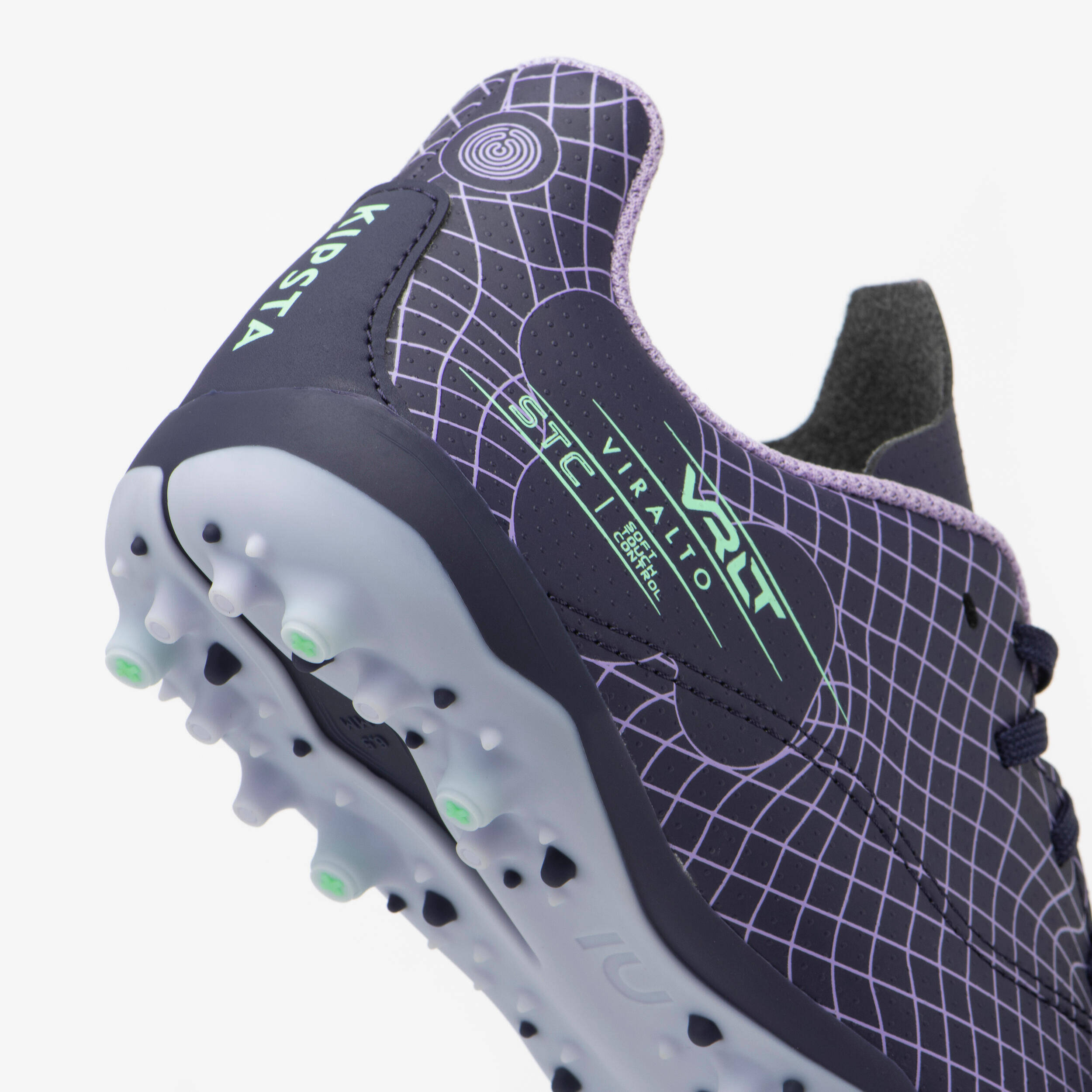 Kids Football Shoes for Artificial Grass Ground Viralto - Purple Nebula -  3