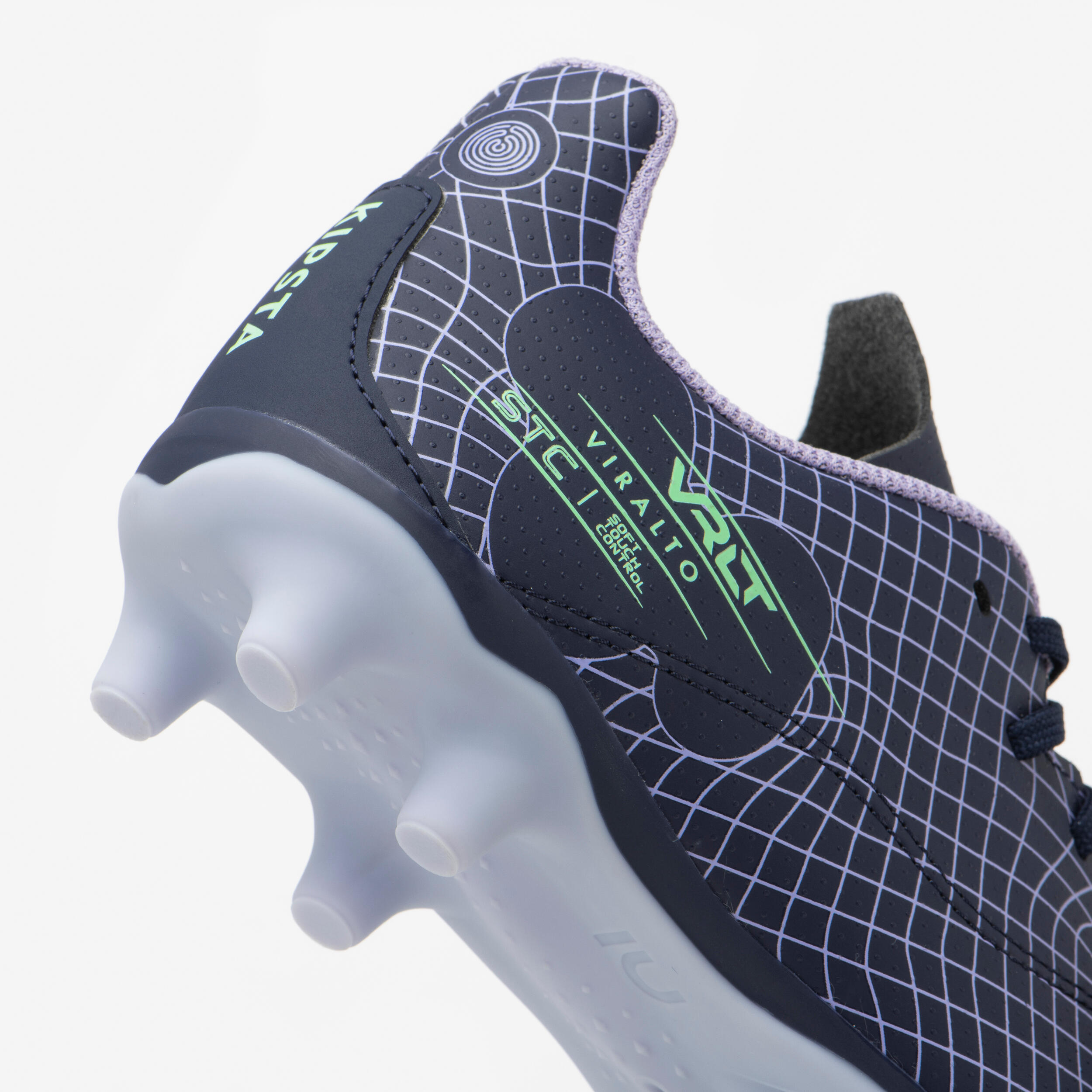 Chaussures de soccer à lacets enfant – Viralto I FG Nebula - KIPSTA