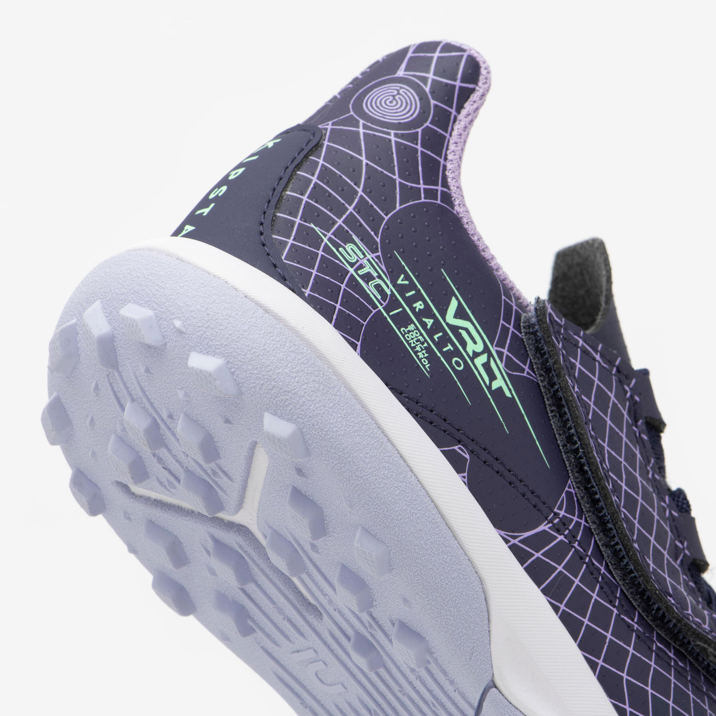 Kids' Hook and Loop Soccer Cleats, Viralto I Easy TF - KIPSTA