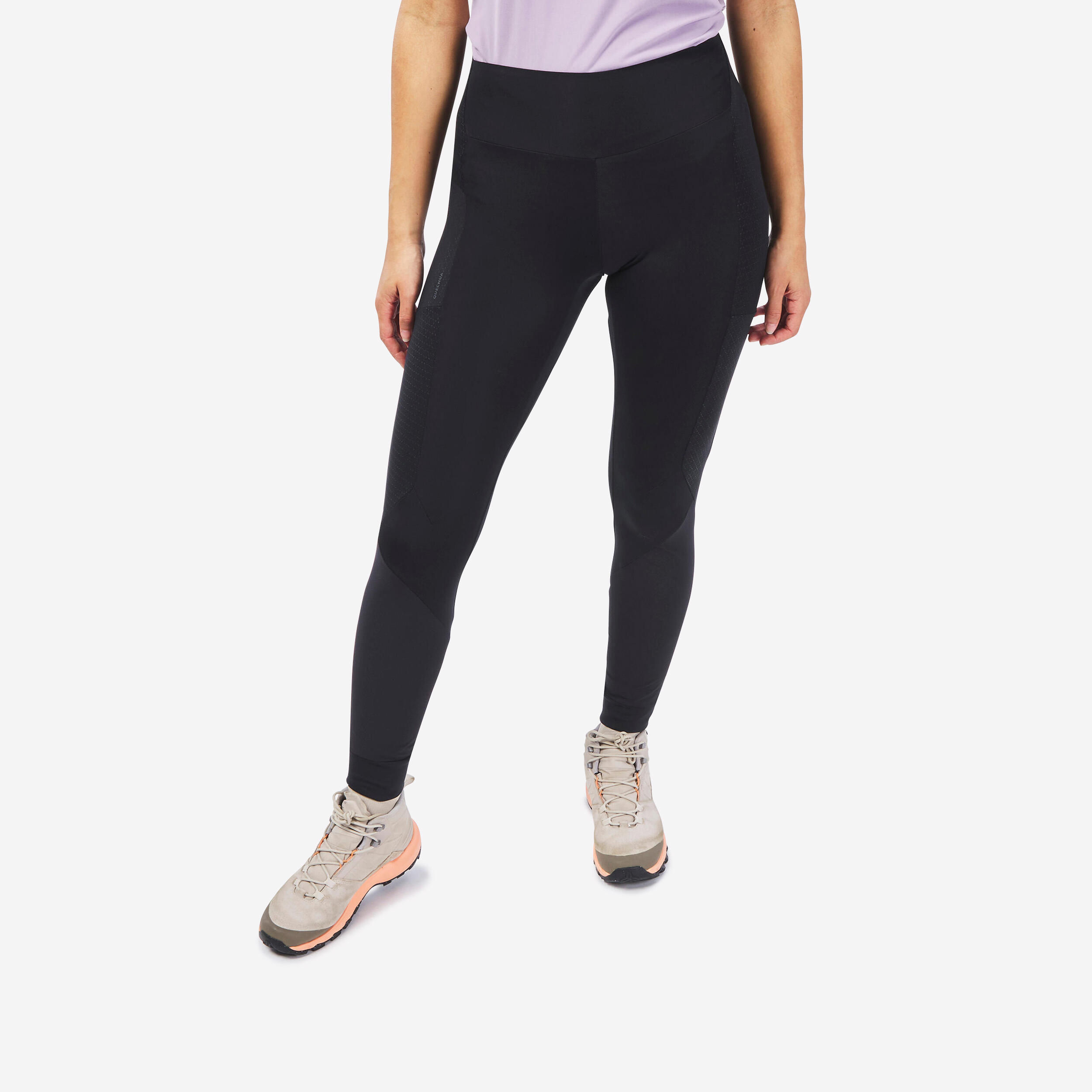 Women s Mountain Hiking Leggings MH500 Black