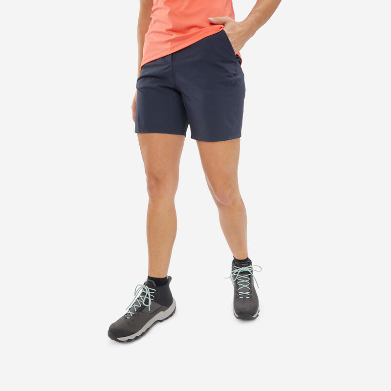 Wandershorts Damen Bergwandern - MH100 blau