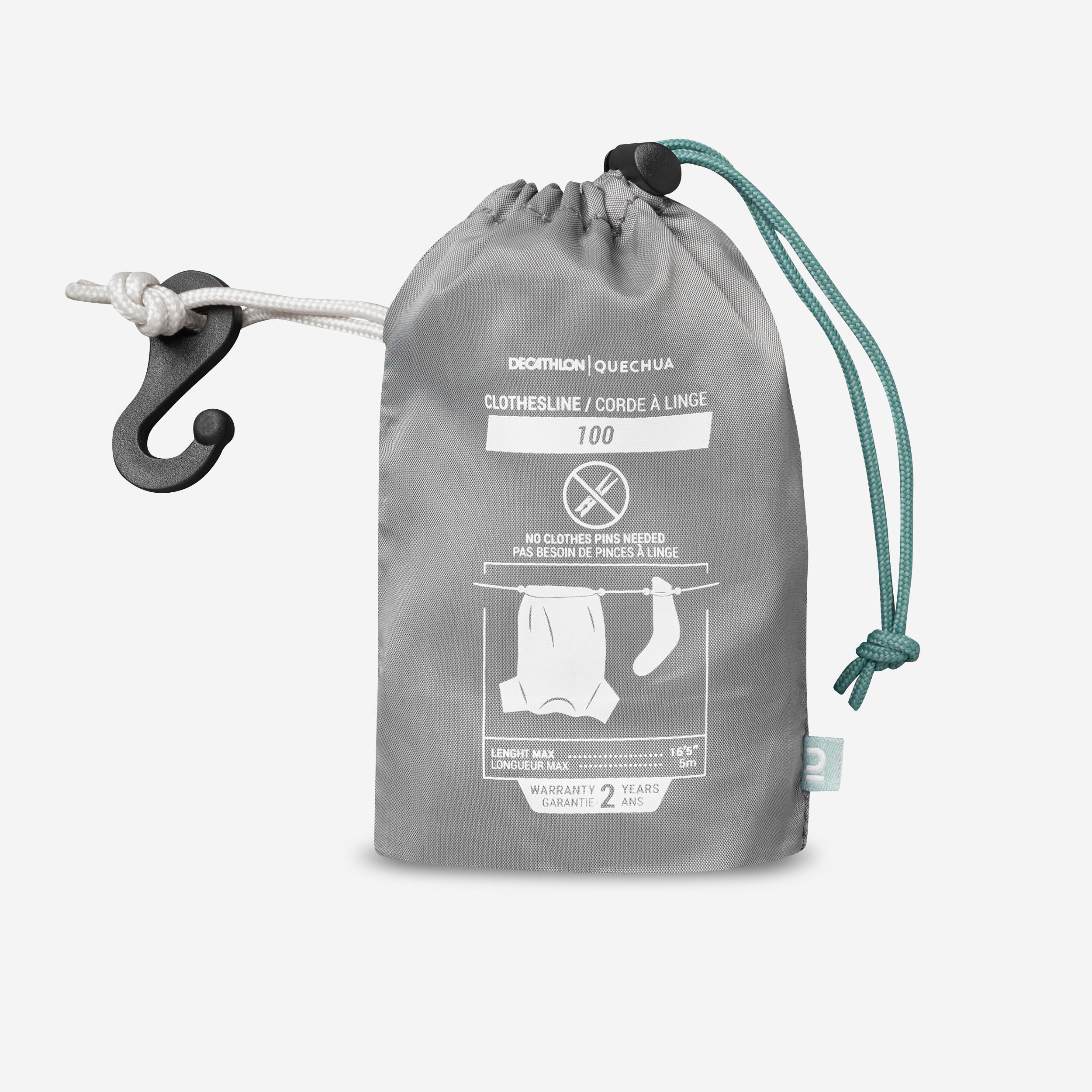 Corde à linge de camping 5 m - QUECHUA