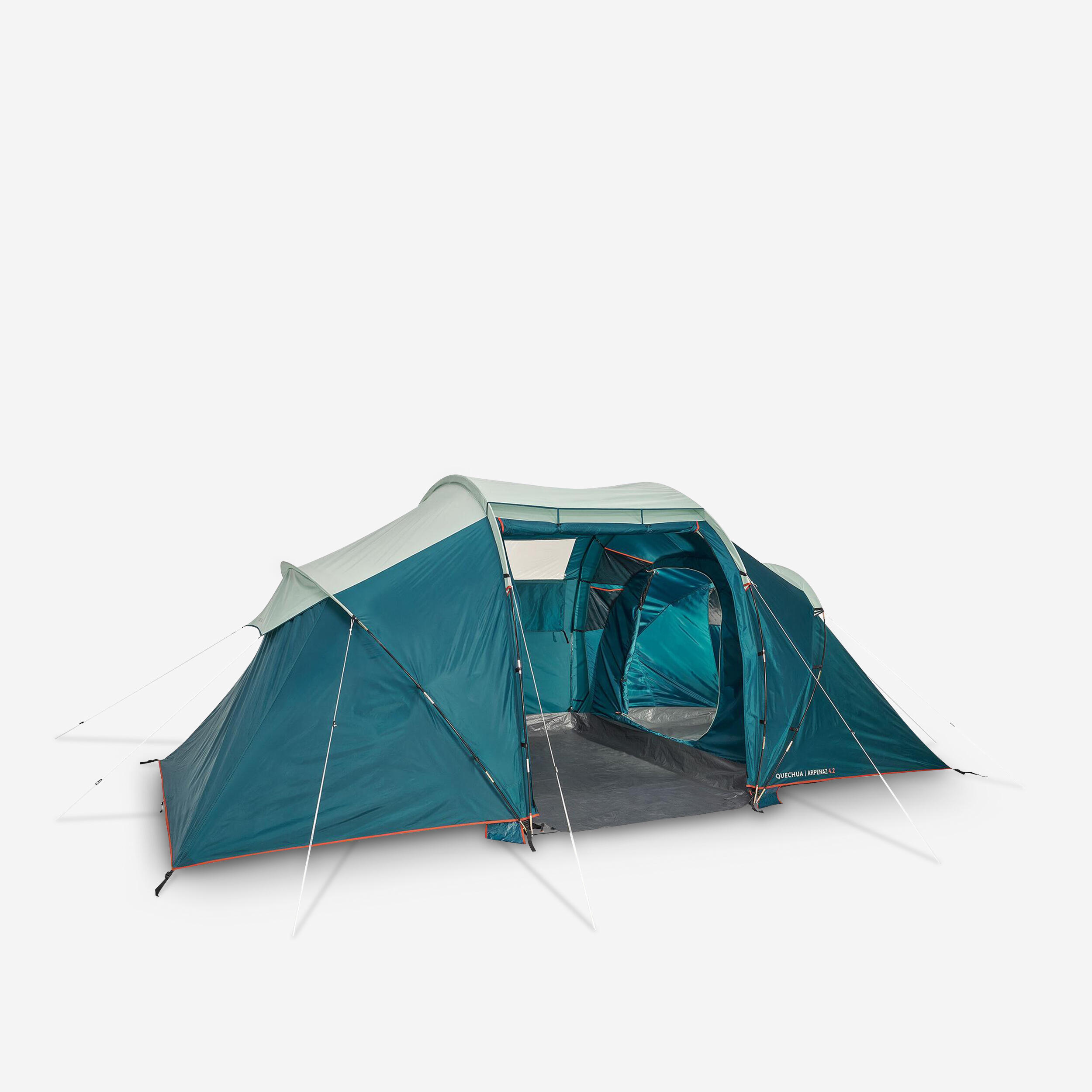 QUECHUA Camping Tent with Poles Arpenaz 4.2 4 People 2 Bedrooms