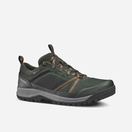 Men's waterproof walking shoes - NH150 - Khaki