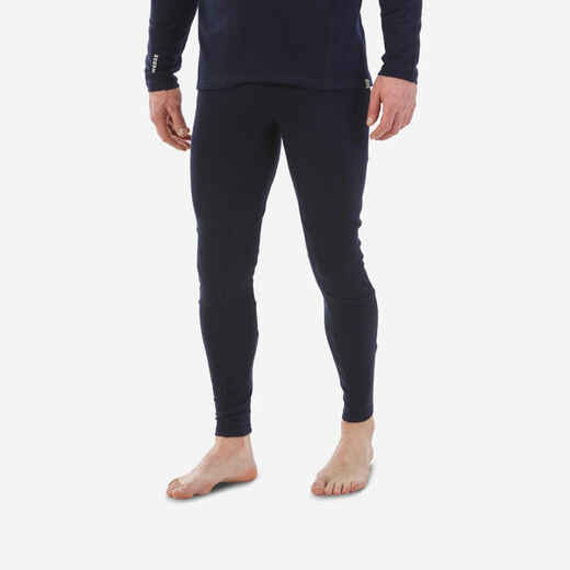 
      Men’s Thermal Merino Wool Ski Base Layer - BL 900 Bottoms - Navy blue
  