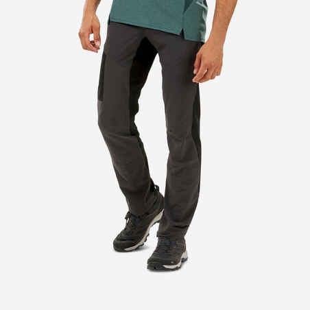 Pantalón de senderismo negro/gris para hombre MH500 