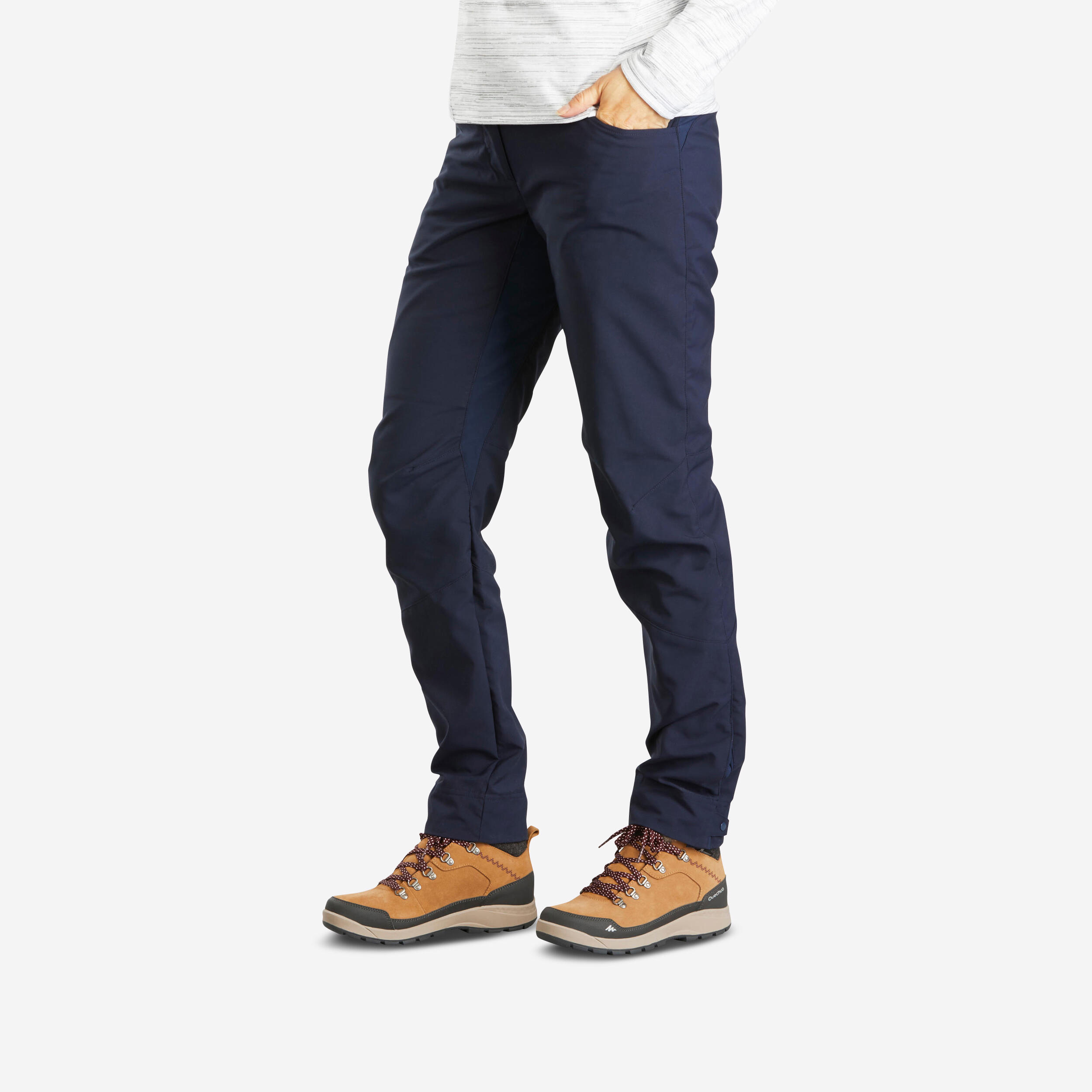 Women's Warm Pants - SH 500 Blue - Navy blue - Quechua - Decathlon