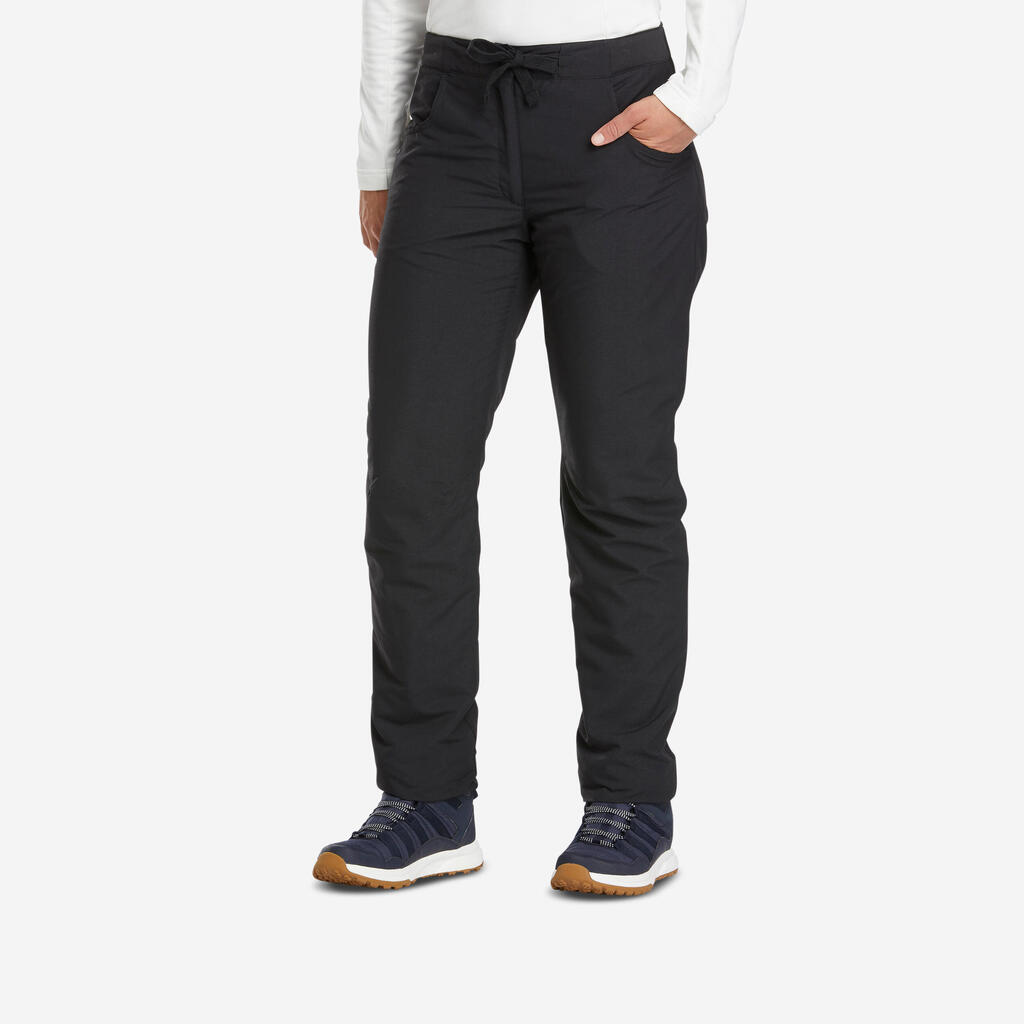 PANTALON CHAUD DÉPERLANT DE RANDONNÉE - SH100 -  FEMME