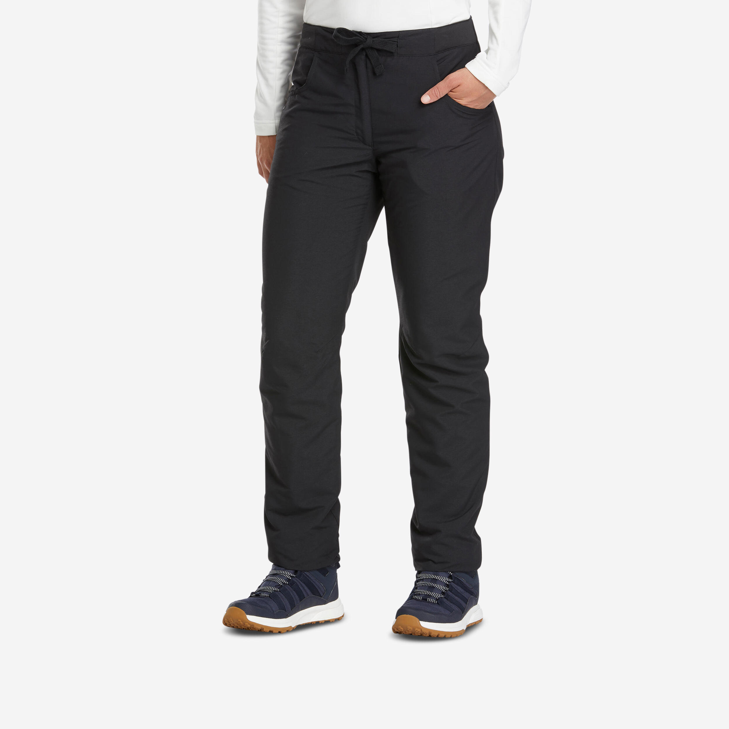 quechua Women’s warm water-repellent hiking trousers NH100 - Black-picture-21