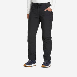 Women’s Warm Water-Repellent Hiking Trousers NH100 - Black