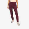 Women's Convertible Mountain Walking Trousers - MH550 - Bordeaux 