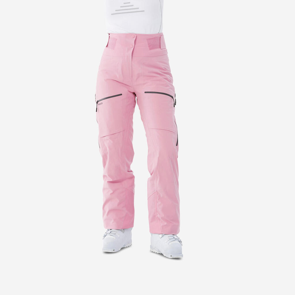 Women’s warm and breathable ski and snowboard trousers, FR500 - Pink