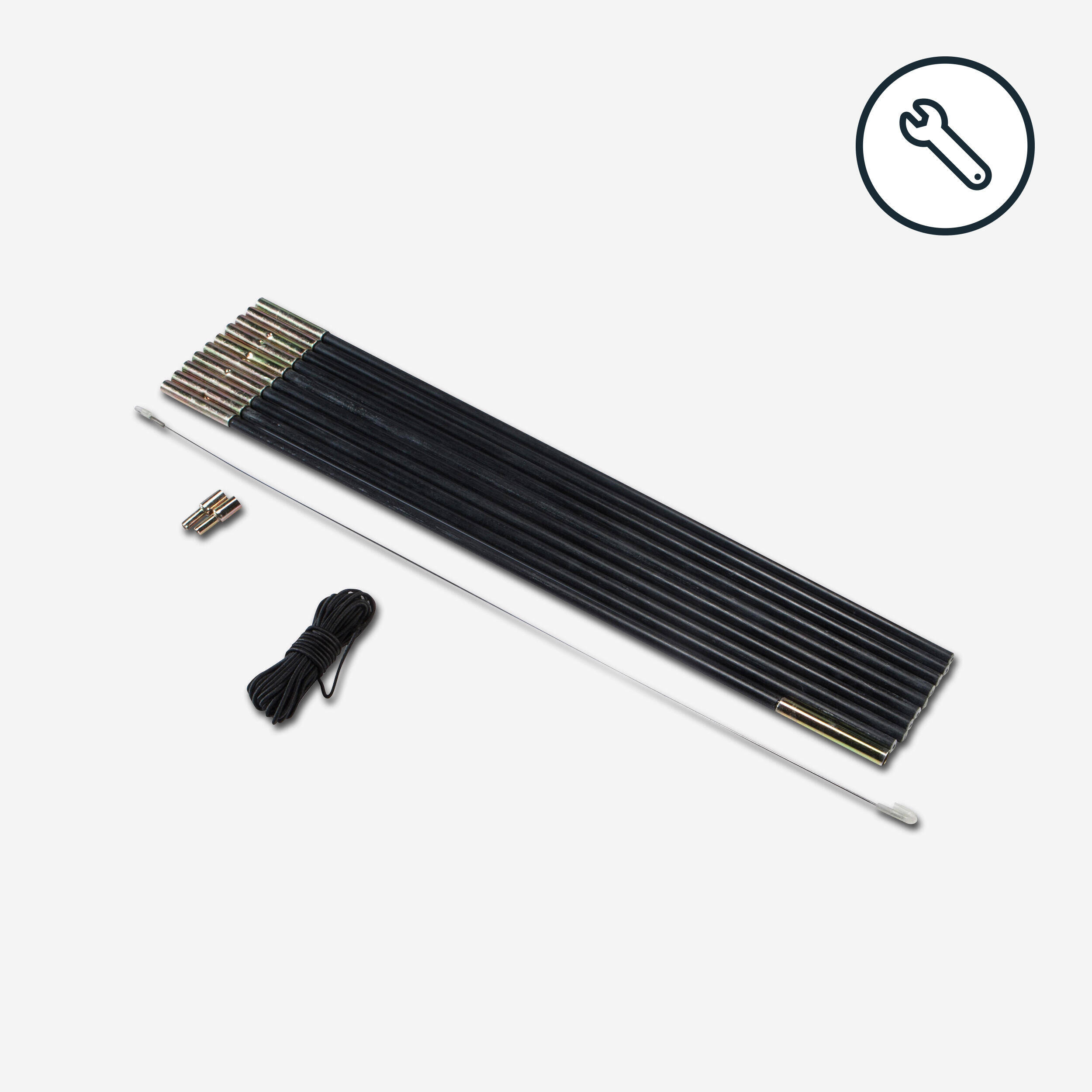 Camping Fiberglass Tent-Pole Kit For Tents - 0.85mm Diameter -  1