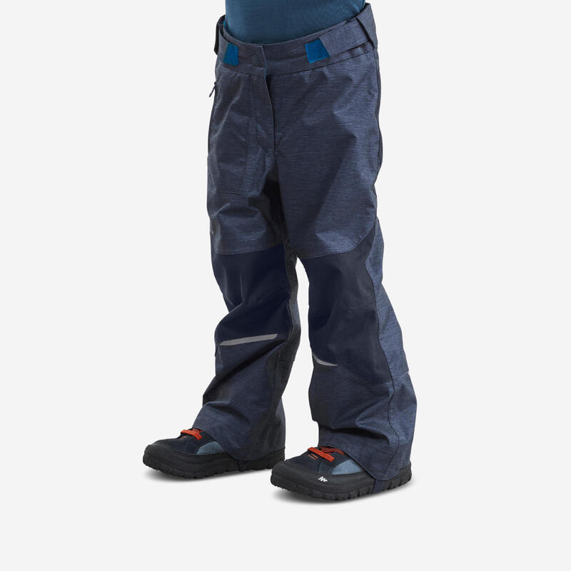 Pantalon Iarnă Impermeabil Călduros Drumeție pe zăpadă SH500 U-WARM Bleumarin Băieți 2-6 ani