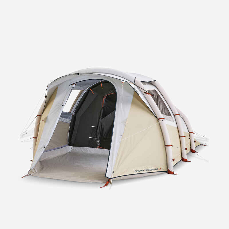 Familienzelt aufblasbar - Air Seconds 4.1 Fresh & Black für 4 Personen 1 Kabine