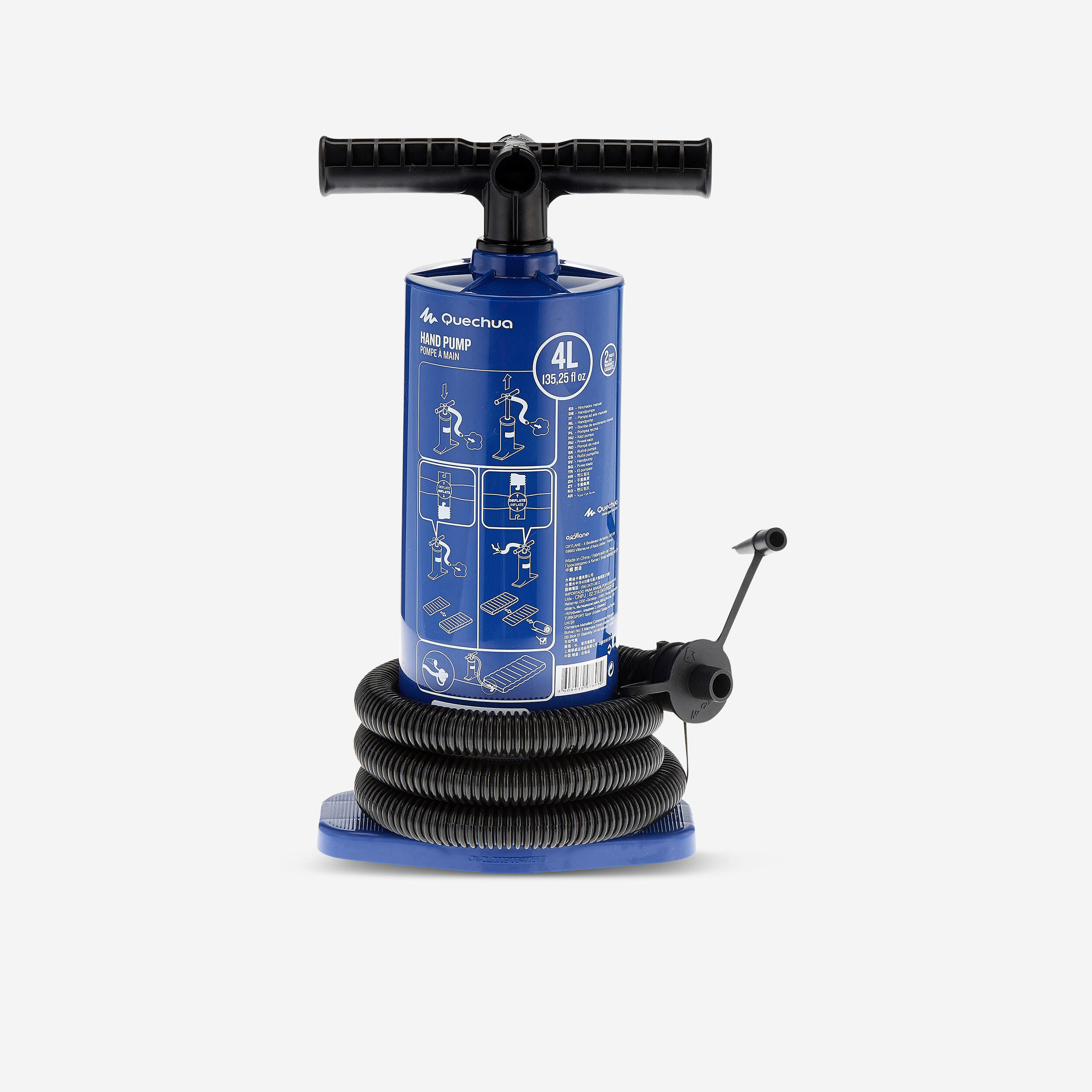 QUECHUA DOUBLE ACTION HAND PUMP 4 L | RECOMMENDED FOR INFLATABLE MATTRESSES
