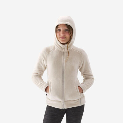 Warme fleece jas mh500 voor kinderen beige