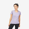 T-shirt manches courtes de randonnée montagne - MH500 - violet - Femme