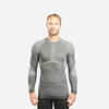 Men’s thermal ski base layer top - BL 900 seamless wool - Grey