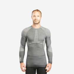 Sous-vêtement thermique de ski homme - BL 980 laine mérinos seamless haut - gris