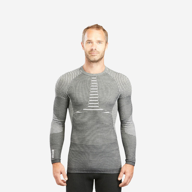 Sous-vêtement thermique de ski homme - BL 900 laine seamless haut - gris