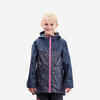 Kids' Hiking Waterproof Jacket MH150 7-15 Years - navy blue