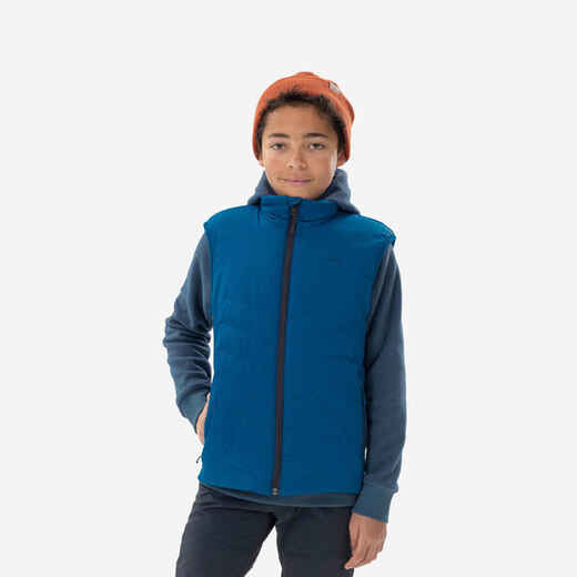 
      KIDS’ PADDED HIKING GILET - HYBRID AGED 7-15 - BLUE
  