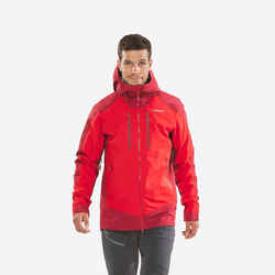 Men’s waterproof durable mountaineering jacket, red