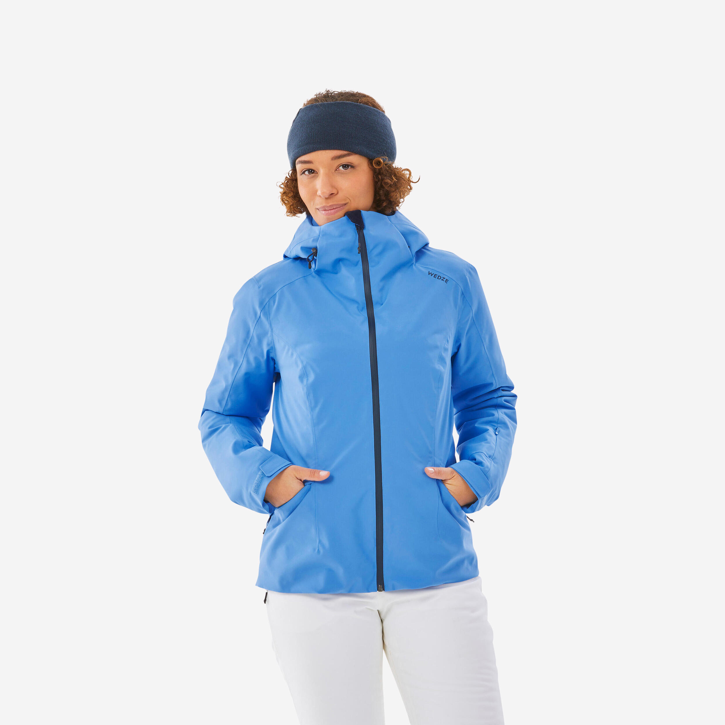 WEDZE WOMEN’S WARM SKI JACKET 500 - BLUE