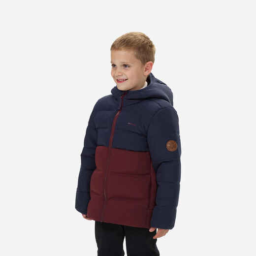 
      Kids’ Hiking Down Jacket Age 2-6 Years - Burgundy/Blue
  