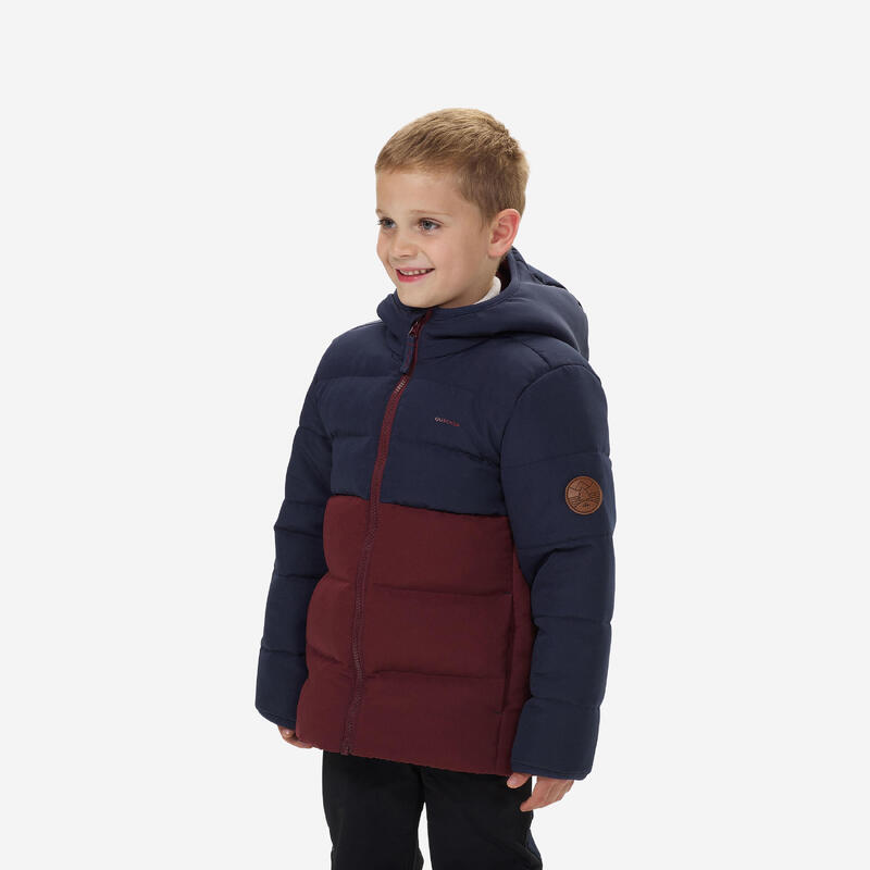 Piumino ovatta montagna bambino blu e bordeaux