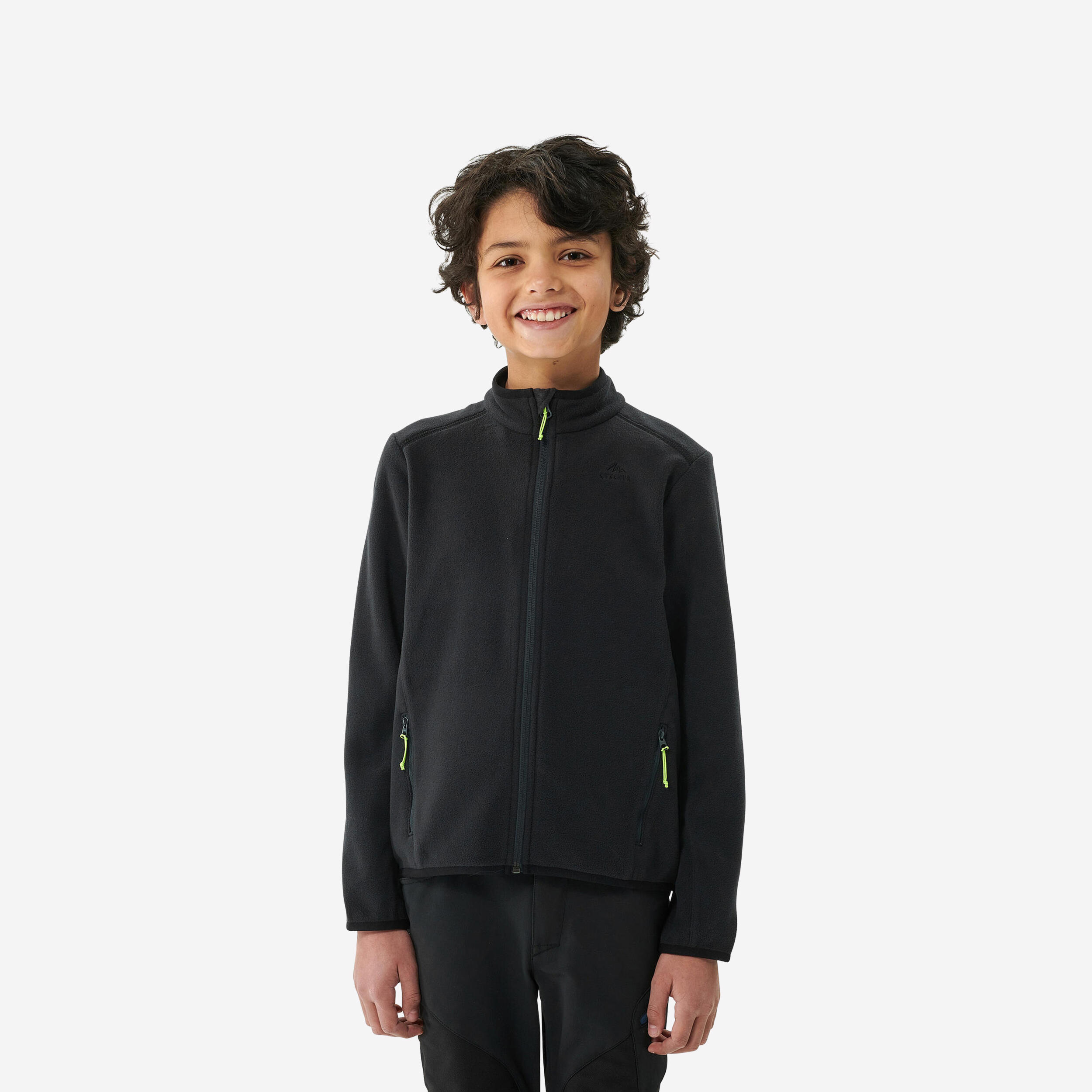 Hiking fleece jacket - MH150 black - children 7-15 years