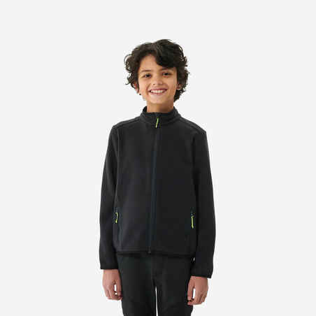 Veste polaire de randonnée - MH150 noire - enfant  7-15 ans