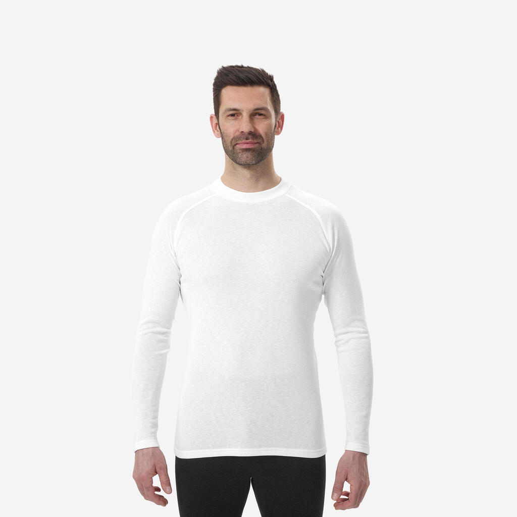 Sous-vêtement thermique de ski chaud et confort homme, BL100 haut Blanc